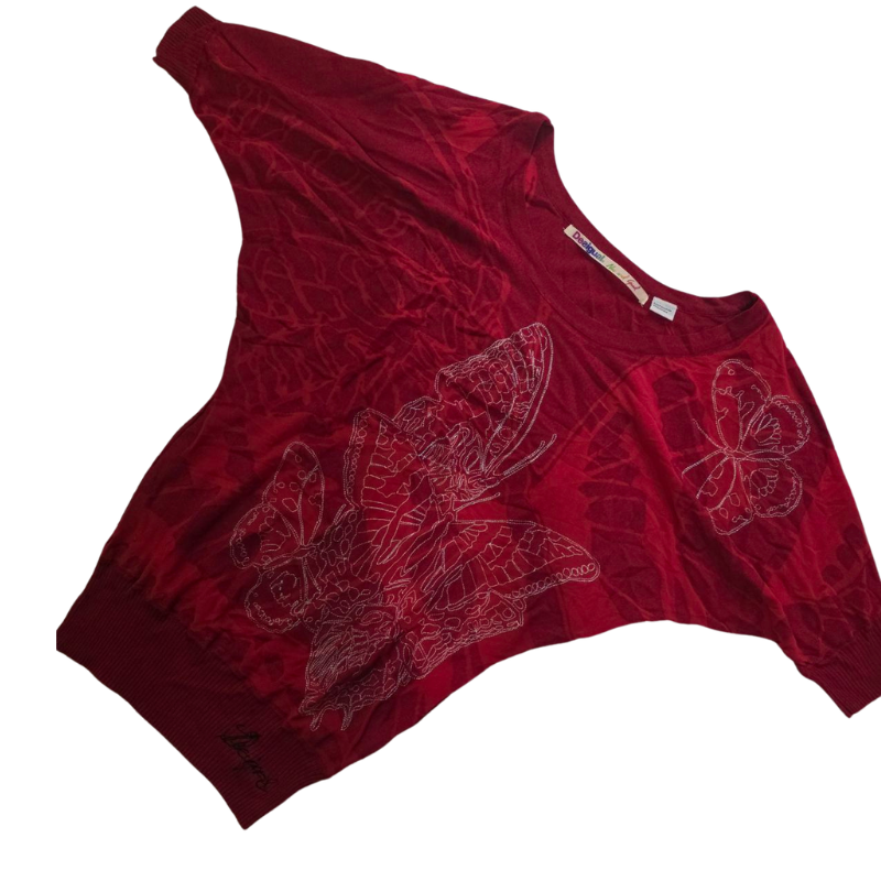 Desigual crvena oversized majica – S